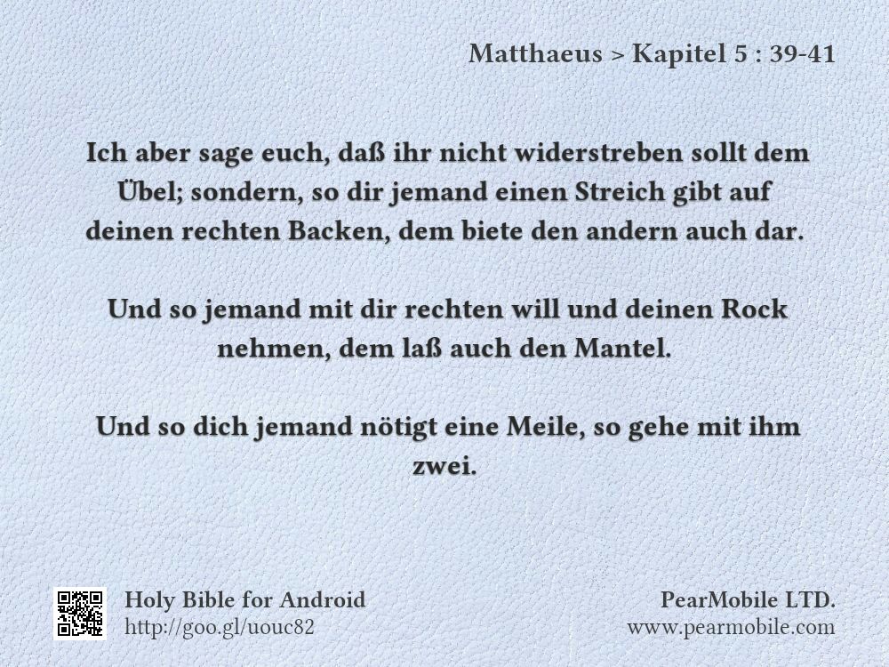 Matthaeus, Kapitel 5:39-41
